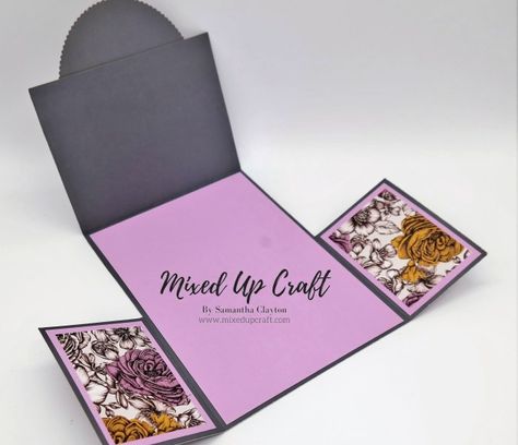 Up Craft, Fancy Fold Card Tutorials, Tri Fold Cards, Double Dutch, Card Making Templates, Step Cards, Interactive Cards, Shaped Cards, Fold Cards