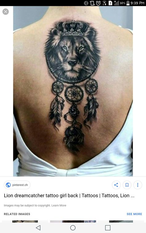 Dream Catcher Tattoo, Short Square Nails, Tattoo Girl, Tattoo Work, Lion Tattoo, So Creative, Love Tattoos, Square Nails, Thigh Tattoo