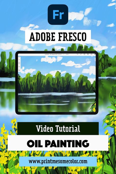 Procreate Oil Painting Tutorial, Adobe Fresco Painting, Adobe Fresco Art, Adobe Fresco, Adobe Fresco Tips, Adobe Fresco Tutorial, How To Use Adobe Fresco, Adobe Fresco Oil Painting, Learn Oil Painting