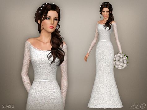 - Dress presented in 1 variant. Found in TSR Category 'Sims 3 Female Clothing' Sims 3 Wedding, Sims 3 Cc Clothes, Sims 4 Wedding Dress, Sims 3 Cc Finds, Die Sims 4, Pelo Sims, Sims 4 Game Mods, Sims 4 Mods Clothes, Sims 1