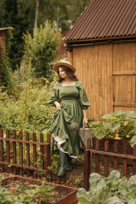 Welcome to Little Women Atelier shop! – LittleWomenAtelier Manor Aesthetic, Classic Authors, Grass Green Color, Tasha Tudor, Feminine Fashion, Little Women, Grass Green, Linen Dresses, The Works