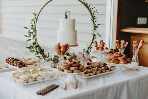 Sweet Treat Wedding Table, Simple Sweets Table Wedding, Wedding Decor Dessert Table, Bohemian Wedding Dessert Table, Cake And Sweets Table Wedding, Minimalist Dessert Table Wedding, Boho Chic Wedding Cake Dessert Tables, Micro Wedding Dessert Table, Boho Bridal Shower Dessert Table