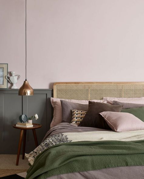 Dusky Pink Bedroom, Olive Green Bedrooms, Paint Trends, Luxury Paints, Bedroom Trends, Mudroom Design, Brown Bedroom, Brown Furniture, Paint Brands