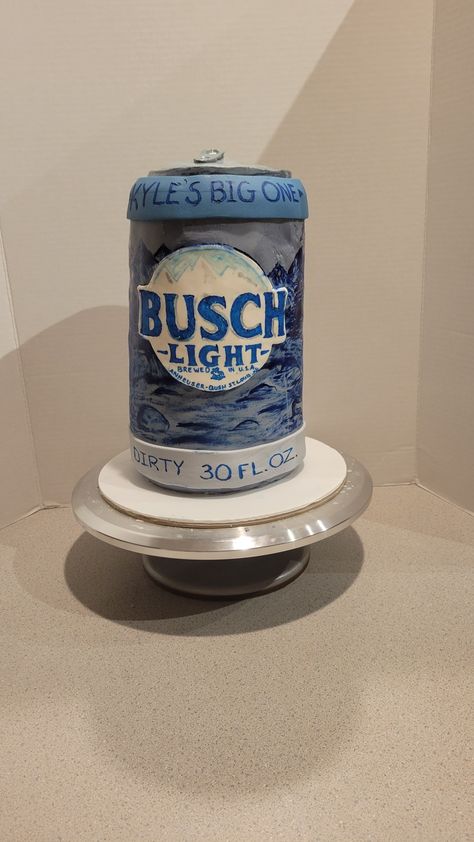 Beer Can Cake, Beer Can Cakes, Cake In A Can, Busch Light, Light Beer, Beer Can, Coffee Cans, Beer, Canning