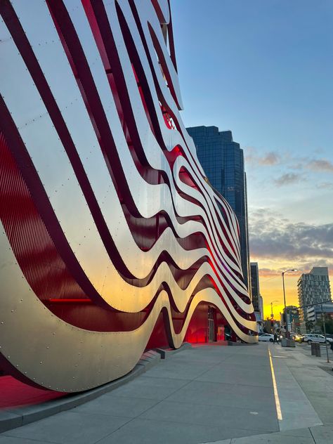 Petersen Automotive Museum, Los Angeles, LA, California, museum, car museum, sunset, Los Angeles California, downtown LA, things to do in LA, tourist, Los Angeles activities, red, cool museum, cool buildings, architecture Petersen Automotive Museum, Los Angeles Landmarks, Downtown Los Angeles Aesthetic, Sunset Los Angeles, La Things To Do, City View Night, Museum Los Angeles, La Summer, Los Angeles Aesthetic