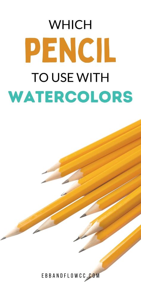 Learn about the best pencil for watercolor paint. Get easy tips for using pencils to sketch before painting with watercolors. Best Sketching Pencils, Watercolor Pencils Techniques, Painting With Watercolors, Watercolor Pencil Art, Pencil Drawings For Beginners, Learn Watercolor Painting, Best Pencil, Watercolor Beginner, Learn Watercolor