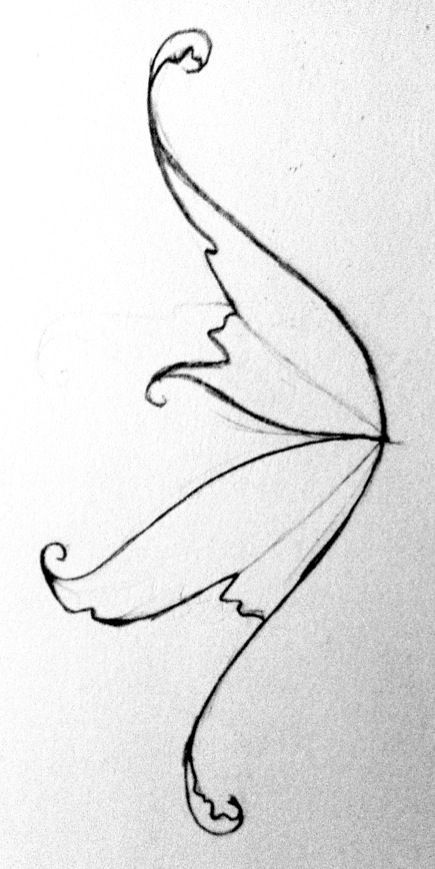 Fairy Wings Drawing, Fairy Sketch, Fairy Drawings, Wings Drawing, Wing Tattoo, Beautiful Fairy, Wings Art, Piece Of Paper, Fairy Costume