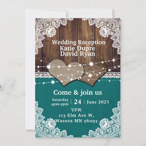 Barn Weddings Ideas, Country Backyard, Dusty Blue Wedding Invitations, Burlap Lace Wedding, Teal Wedding Invitations, Romantic Rustic Wedding, Navy Blue Wedding Invitations, Country Barn Weddings, Lace Background