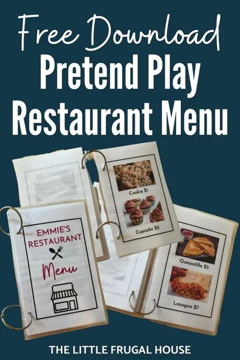 Your kids are going to love this pretend play restaurant menu! It's totally free AND you can use it as a learning tool, too! Pretend Restaurant Printables Free, Restaurant Dramatic Play Printables, Restaurant Pretend Play Free Printables, Dramatic Play Menu Printable Free, Play Restaurant Menu Free Printable, Menu Diy Ideas, Dramatic Play Restaurant Printables Free, Diy Menu Ideas, Food Truck Template Free Printable