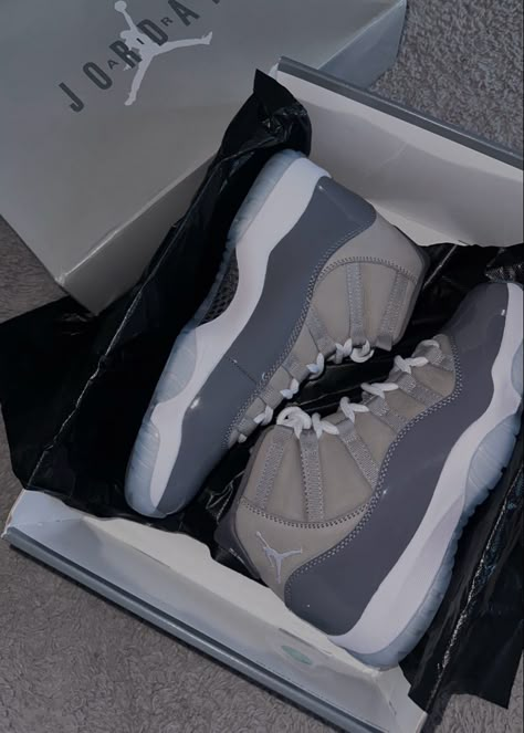 #jordan #jordan11 #coolgrey #shoes #shoegame #shoesaddict #shoesoftheday Jordan 11 Grey, Cool Grey 11s, Jordan 11 Cool Grey, Grey Jordans, Pretty Sneakers, Trendy Shoes Sneakers, Cute Nike Outfits, Preppy Shoes, Pretty Shoes Sneakers