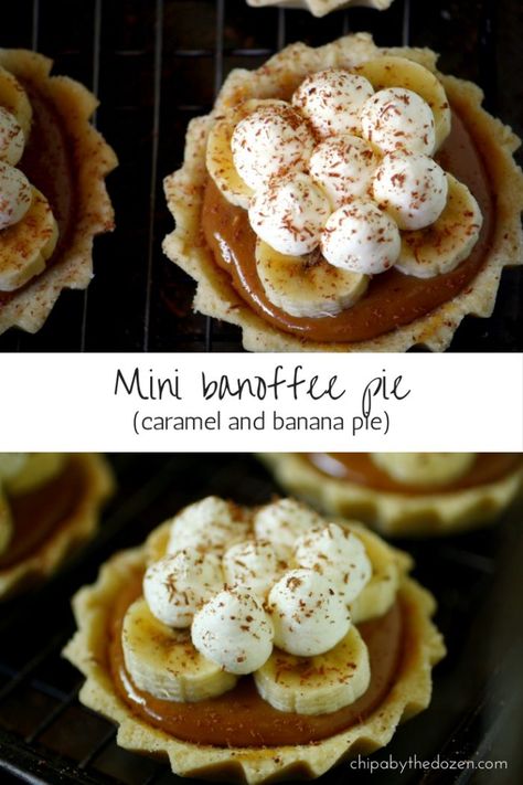 Banoffee Tart, Dessert Tarts, Aesthetic Recipes, Banoffee Pie Recipe, Banana Pie, Pies Recipes, Individual Pies, Christmas Buffet, Mini Dessert