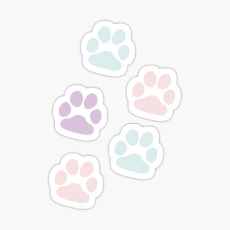 Paw Print Pattern, Paw Print Stickers, Cute Pastel, Sticker Cute, Dog Mama, Paw Prints, Cat Paws, Print Stickers, Print Pattern