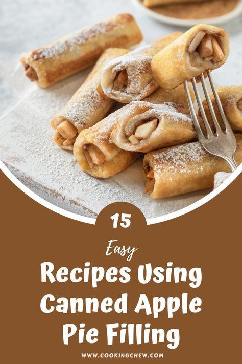 Here’s a list of 15 easy recipes using canned apple pie filling, from classic fall desserts to underrated morsels. What To Use Apple Pie Filling For, Apple Fritters Using Canned Pie Filling, Using Apple Pie Filling, Ww Apple Pie Filling Recipes, Recipes For Canned Apple Pie Filling, What To Do With Canned Apple Pie Filling, How To Use Canned Apple Pie Filling, Recipes Using Homemade Apple Pie Filling, Using Apple Pie Filling Recipes