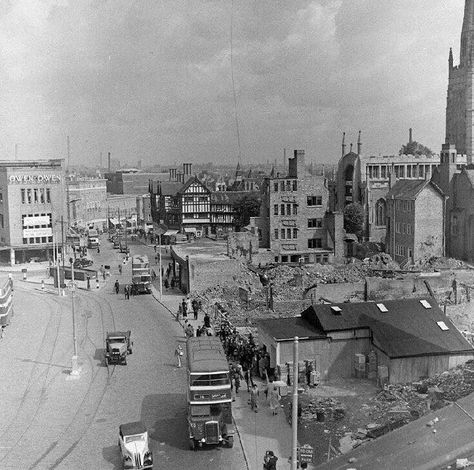 Broadgate Coventry Blitz, Photographs And Memories, Lady Godiva, Coventry City, The Blitz, Battle Of Britain, English History, English Style, White Photo