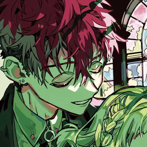 natsuhiko icon Couples Icons, Jibaku Shounen Hanako-kun, Animated Icons, Matching Profile Pictures, Green Aesthetic, I Icon, Matching Pfp, Cute Icons, Matching Icons