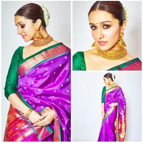 Engagement Looks, Bridal Trousseau, Paithani Saree, Ladies Blouse Designs, Blouse Designs Silk, Ethnic Sarees, Saree Models, Saree Trends, Shraddha Kapoor