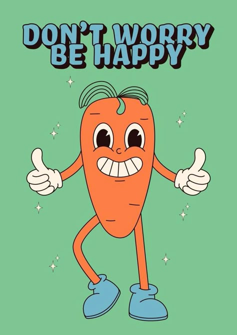 Groovy hippie Happy Easter posters. Easter carrot. Vector card in trendy retro 60s 70s cartoon style. Cartoons 50s, Easter Posters, Carrot Illustration, Cartoons 60s, Carrot Cartoon, 70s Cartoons, Happy Thanksgiving Images, Vegetable Cartoon, Easter Poster