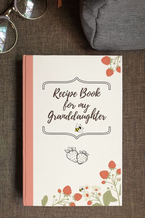 Recipe Book for my Granddaughter - the perfect Christmas keepsake gift. Recipe Book Journal, Scrapbook Recipe Book, For My Granddaughter, Christmas Keepsakes, Diy Book, Unique Christmas Gifts, Cookbook Recipes, Keepsake Gift, Gift Wedding