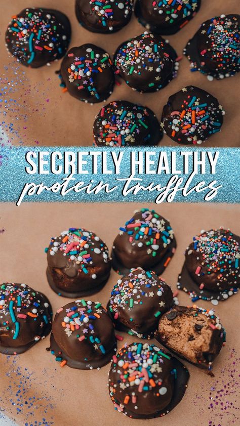 Who knew you could make chocolate truffles out of protein powder!? These chocolate covered protein truffles are secretly healthy & an amazing afternoon snack, post workout treat or after dinner dessert when you're trying to stay healthy but craving something sweet! #proteintruffles #proteinballs #arbonne #healthyliving #winter #holidays #tistheseason #christmas #festive #recipe #easyrecipe #holidayrecipe #christmasrecipe #food #xmas #2020 #holidayvibes #cooking #baking Protein Powder Cake Pops, Arbonne Diet, Protein Cake Pops, Best Tasting Protein Powder, Protein Truffles, Tree Nut Allergy, Arbonne Recipes, Healthy Hacks, Hosting Brunch