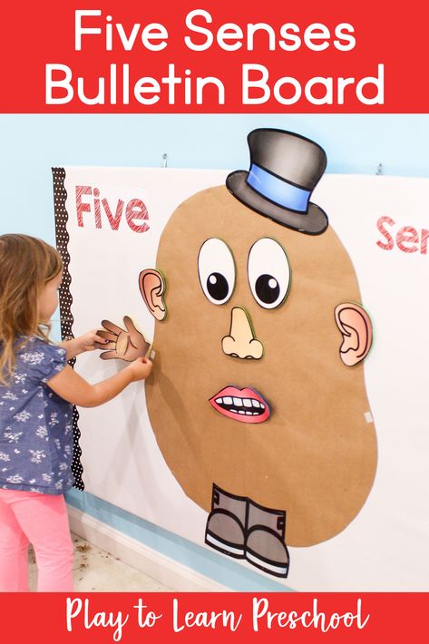 My Body Art For Toddlers, 5 Senses Bulletin Board Ideas, Five Senses Bulletin Board, Five Senses Activities For Preschoolers, My Five Senses Activities, Five Senses Activities, 5 Senses Preschool, Five Senses Preschool, Senses Preschool