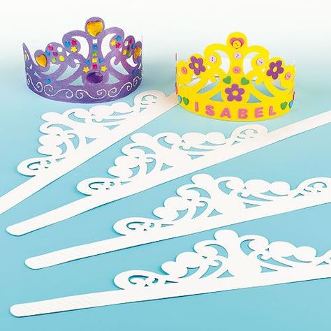 Tiara’s van karton - Baker Ross Princess Crafts, Knight Party, Cinderella Disney, Shapes For Kids, Craft Kits For Kids, Using Acrylic Paint, Fancy Dresses Party, Princess Party, Party Packs