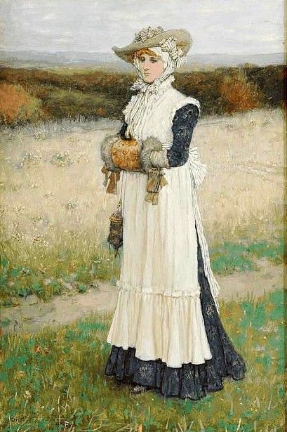 George Henry Boughton (1833 – 1905) | AMERICAN GALLERY - 19th Century Elizabeth Siddal, George Henry, Decades Of Fashion, Tudor Era, To Be Continued, Country Walk, Cottage Art, Pre Raphaelite, Great Paintings