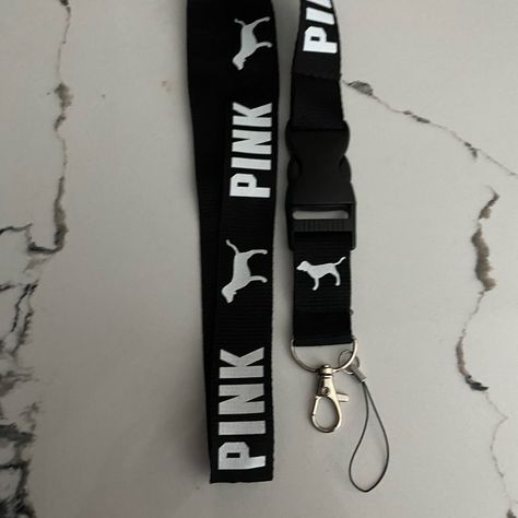 Black & White Pink Lanyard. New, Never Used. Comes From Pet & Smoke Free Home. Offers Welcomed. Nike Lanyard, Pink Lanyard, Black White Pink, Senior Year, Card Holders, Lanyard, Victoria Secret Pink, Pink Ladies, Victoria's Secret