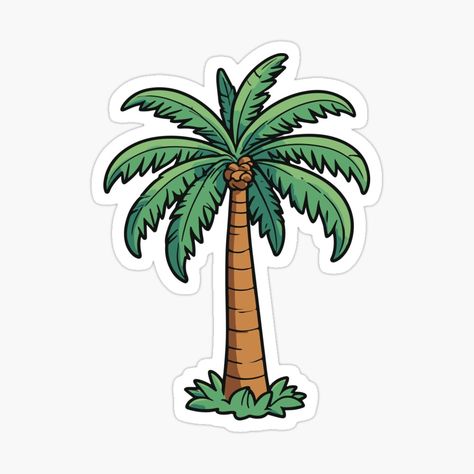 Get my art printed on awesome products. Support me at Redbubble #RBandME: https://www.redbubble.com/i/sticker/coconut-tree-by-OlvadDesigns/163389162.EJUG5?asc=u Coconut Tree Cartoon, Coconut Tree Clipart, Palm Tree Sticker, Tree Sticker, Cartoon Doodle, Tree Clipart, Calendar Planner, Tree Stickers, Coconut Tree