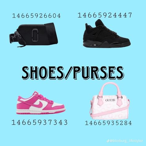 How To Make Shoes In Bloxburg, Shoe Bloxburg Codes, Tapestry Bedroom Bloxburg Code, Bed Frames Decals Bloxburg, Purse Decals Bloxburg, Shoe Codes Bloxburg, Purse Decal Bloxburg, Pink Bape Carpet, Shoe Decals Bloxburg