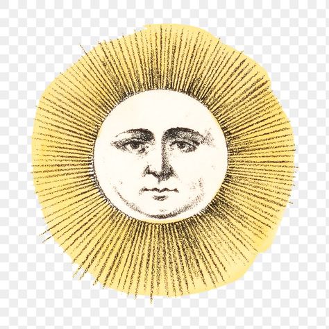 Sun Face Illustration, Sun Illustration Vintage, Png Sun, Sun Png, Sun Vintage, Sun Painting, Sun Illustration, Face Illustration, Vintage Sun