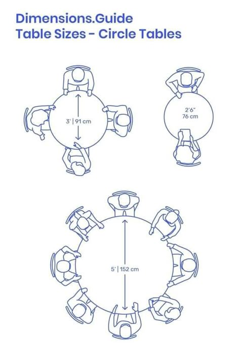 Round Table For Six, Small Dining Table Round, Round Dining Table For 10 People, Round Table Dimensions, Dining Table Circle, Circle Tables, Restaurant Dining Table, Round Table Sizes, Dining Room Layout