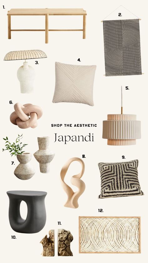 Japandi Aesthetic For The Home, Japandi Room Aesthetic, Japandi Style Decor, What Is Japandi Style, Japandi Fashion Style, Japandi Pillows, Japandi Diy Decor, Japandi Bedroom Moodboard, Japandi Office Space