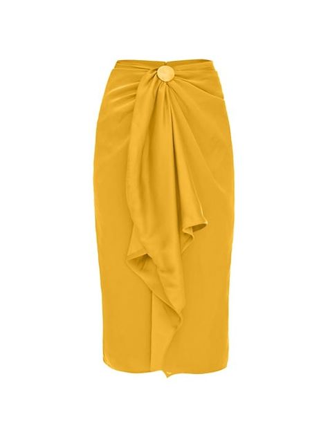 Behati Ruffle Pencil Skirt Andrea Iyamah, 20's Dress, Dress Cover, Knee Length Skirt, Cropped Top, Clothes For Sale, Pencil Skirt, Knee Length, Midi Skirt