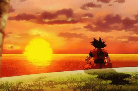 Sunset GIF - DragonBallZ Goku - Discover & Share GIFs Dbz Gif, Sunset Gif, Dragon Ball Z Goku, Aesthetic Gifs, Ball Aesthetic, Goku Wallpaper, Trip Hop, Anime Dragon Ball Goku, Banner Gif