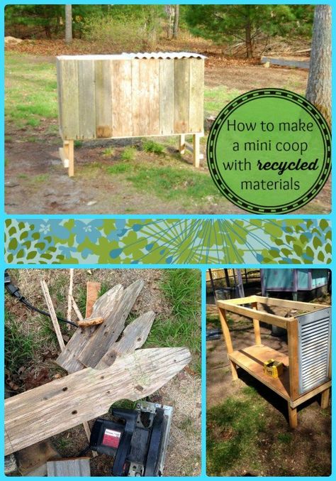 You don't need to spend a fortune to have a spare mini chicken coop. See how I made mine for $2! Temporary Chicken Coop, Mini Chicken Coop, Homestead Livestock, Chicken Coop Diy, Meat Birds, Homestead Animals, Urban Chickens, Homesteading Diy, Coop Design