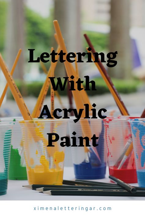 Lettering With Acrylic Paint, How To Paint Letters By Hand, How To Paint Letters On Canvas, How To Paint Words On Canvas, How To Paint Letters, Painting Words On Canvas, Lettering On Canvas, Lettering Step By Step, Calligraphy Step By Step