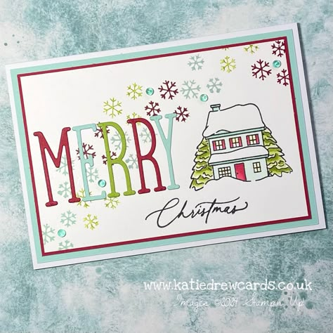 Merry Christmas Christmas Stampin Up Cards, Papercraft Christmas Cards, Stampin Up Weihnachten, Colour Challenge, Global Design Project, One Sheet Wonder, Fall Mini, Stampin Up Christmas, Christmas Cards To Make