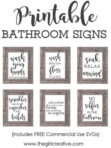 A collection of funny bathroom signs wall art. There are printable bathroom signs, DIY tutorials and some available to purchase from Amazon or Etsy. #thecraftyblogstalker #bathroomsigns #funnybathroomsigns #funnysigns #funny Bathroom Wall Signs, Papan Tulis Kapur, Printable Bathroom Signs, Diy Dream Catcher, Bathroom Projects, Bathroom Printables, Funny Bathroom Signs, Modern Restaurant, Diy Bathroom Decor