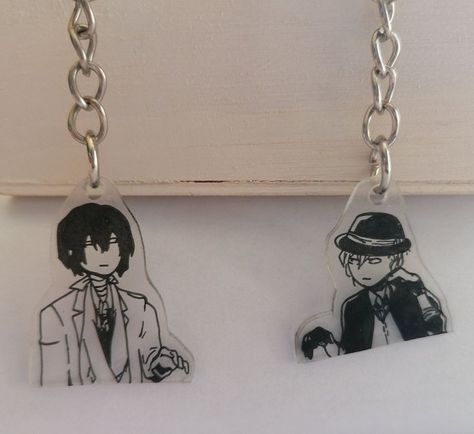 Bungo Stray Dogs Merch, Dazai Merch, Bsd Merch, Bungou Stray Dogs Dazai, Dazai And Chuuya, Stray Dogs Dazai, Anime Jewelry, Cute Couple Gifts, Anime Crafts