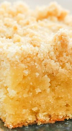 Lemon Coffee Cake ~ Can be Made with or without Warm Lemon Butter Glaze Lemon Coffee Cake, Lemon Coffee, Breakfast Coffee Cake, Butter Glaze, Scoop Of Ice Cream, Coffee Cake Recipe, Lemon Dessert Recipes, Breakfast Sweets, Moist Cake