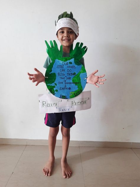 Fancy Dress Ideas, Fancy Dress Competition, About Earth, Save Environment, Save Nature, Nature Background Images, Environment Day, Reduce Reuse Recycle, Reduce Reuse