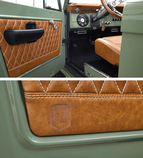 F100 Interior Ideas, Classic Car Interior Design, Classic Bronco Interior, 1979 Ford Truck Interior, Classic Truck Interior, Mini Interior Car, Bronco Interior Ideas, Vintage Truck Interior, Custom Car Interior Upholstery