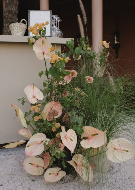 Colombian Wedding, Bride Floral, Flower Installation, Wedding Ceremony Flowers, Marrakech Morocco, Ceremony Flowers, Pool Parties, Wedding Flower Arrangements, Floral Inspiration