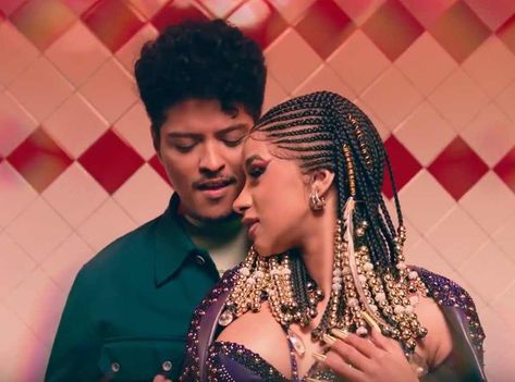 Bruno Mars Music Videos, Cardi B Music, Cardi B Video, Bruno Mars Music, Bruno Mars Songs, Me Music Video, Cardi B Photos, Twist Hairstyle, Please Me