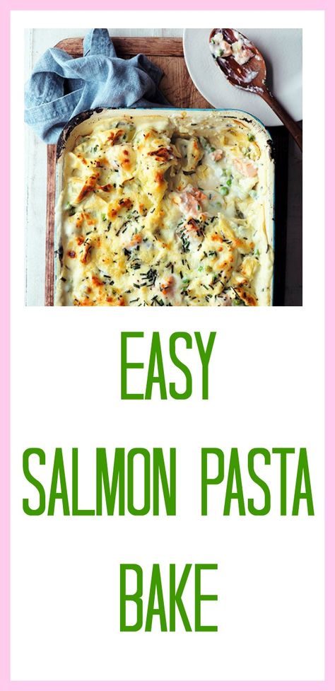 Salmon Pasta Bake, Pasta Salmon, Salmon Pasta Recipes, Pasta Bake Recipe, Baked Pasta, Baked Pasta Recipes, Salmon Pasta, Easy Salmon, Pasta Casserole