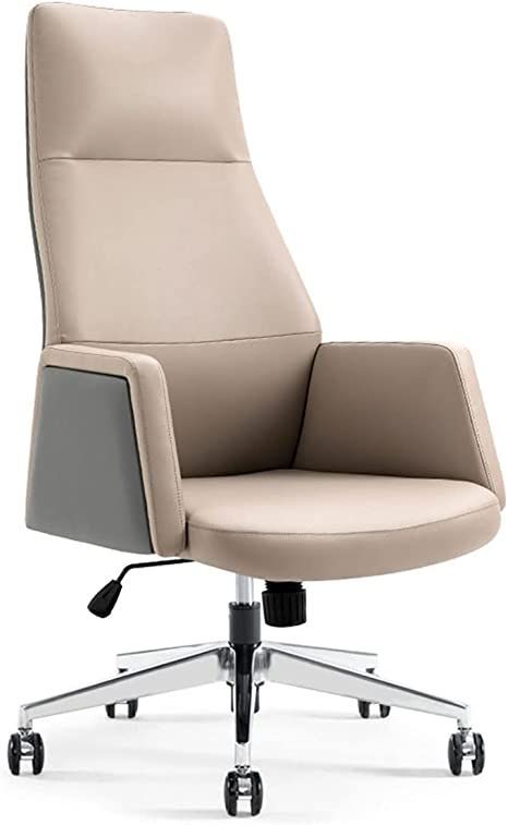 BKWJ Executive Managerial Office Chair Computer Gaming Chair, Desk Chairs Stools Ergonomic Backrest Chair, Cowhide Chair Home Office Ergonomic, Grey Home Office, Lounge Reception, Cowhide Chair, Adjustable Computer Desk, Office Aesthetic, Ergonomic Desk Chair, Office Chair Design, Chair Swivel