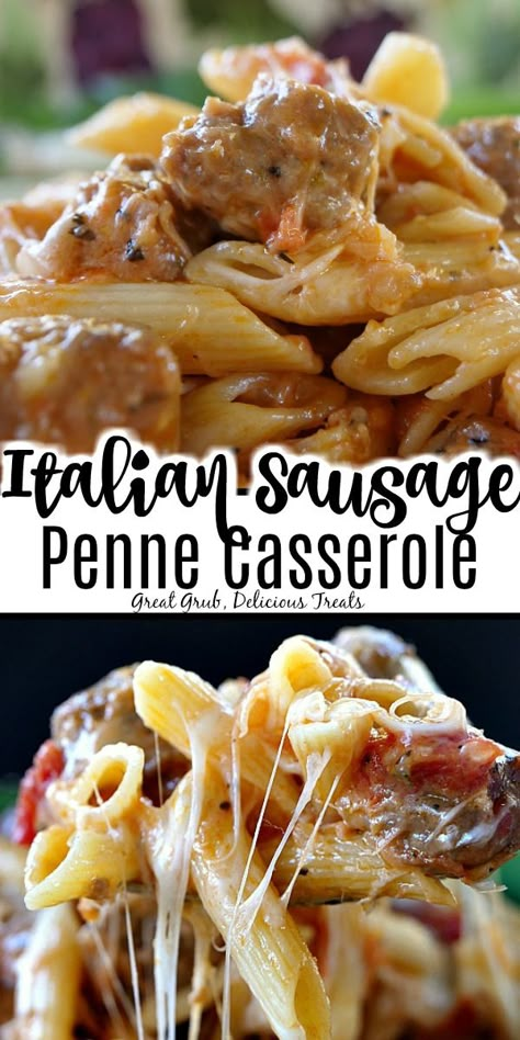 Sausage With Pasta Recipes, Dinner With Italian Sausage Easy Recipes, Easy Pasta Dishes With Sausage, One Pot Sausage And Pasta, Sausage And Pasta Casserole, Meals With Ground Sausage Dinners, Italian Sausage Pasta Casserole, Pasta And Ground Sausage Recipes, What To Make With Sausage Dinners