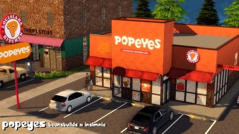 Sims 4 Jobs, Sims 4 Restaurant, The Sims 4 Lots, Popeyes Chicken, Sims 4 Cc Kids Clothing, Sims Packs, The Sims 4 Pc, Free Sims 4, The Sims 4 Packs