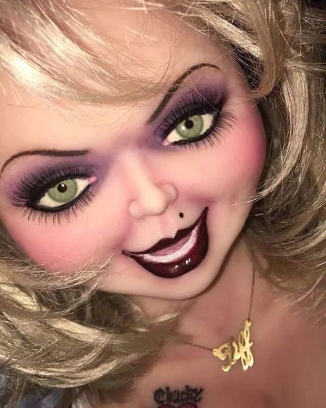 Bride Of Chucky Tiffany Inspired Outfits, Tiffany Halloween Costume Makeup, Chucky’s Bride Makeup, Bride Of Chucky Makeup Make Up, Tiffany Chucky Makeup Look, Chuckys Bride Costume Makeup, Tiffany From Bride Of Chucky Makeup, Tiffany Costume Makeup, Tiffany Costume Ideas