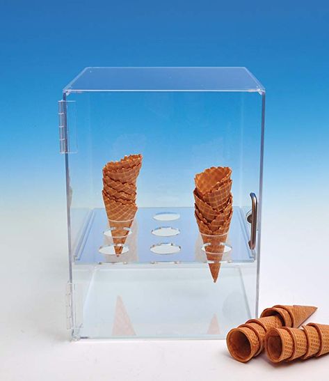 Ice Cream Cone Holder, Ice Cream Store, Sugar Cones, Ice Cream Containers, Kitchen Pantry Storage Cabinet, Pantry Storage Cabinet, Free Groceries, Kitchen Pantry Storage, Food Storage Container Set